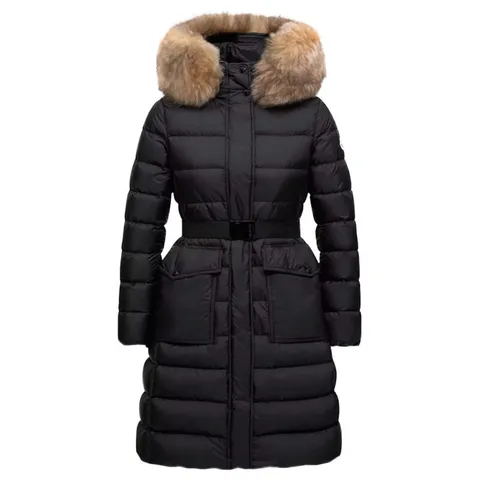 [명품]  25FW KHLOESSE 벨티드 후드퍼 롱 패딩자켓 블랙 1C000 13 53A5E 99M