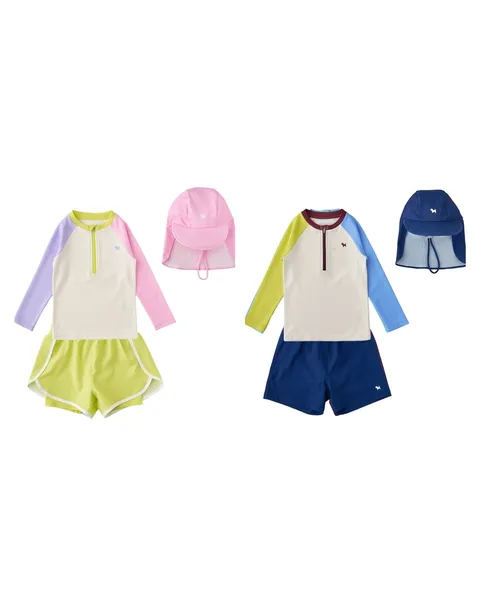 택1 와플 칼라블럭 수영복SET 26940-620-06,621-54 428515