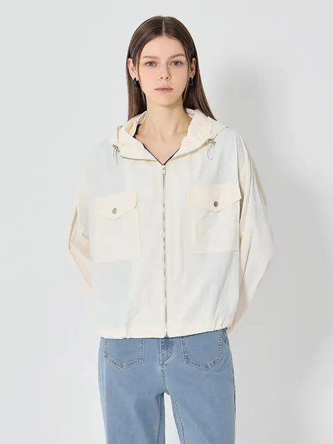 [머스트비(MUSTBE)] 썸머 경량 후드 점퍼 (택가격: 162000원)