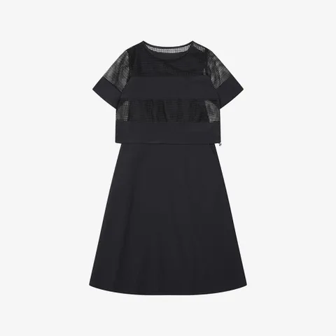 레이어드시스루원피스BMOAF7504BK