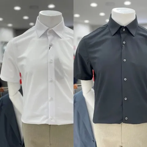 다림질이 필요 없는 남자 여름 반팔 와이셔츠 2컬러 - 블랙, 화이트_JK