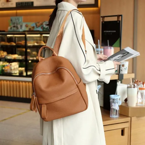 여성 베이직 클래식 가죽백팩 정장 백팩 데일리 백팩 가죽백팩 여성소가죽백팩 소가죽백팩