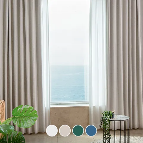 굿나잇 100% 햇빛차단 형상기억 양면 여름 암막커튼 2장 1세트