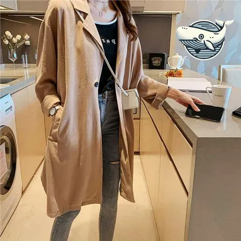 데일리 봄 아우터 여성용 롱자켓 스타일리시 여성자켓 마 린넨코트 아우터 봄자켓 카키 자켓