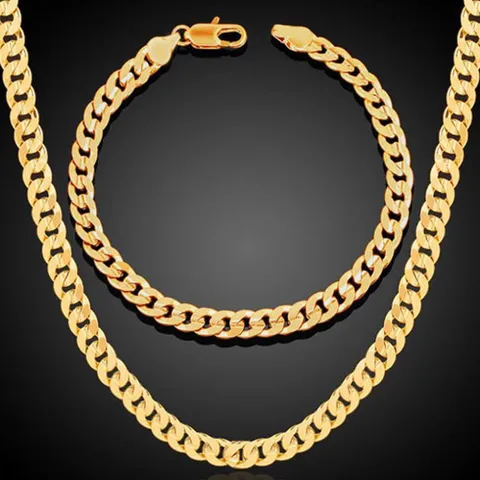 학생팔찌 패션 체인 목걸이 골드 남성 팔찌 커플 18kgp