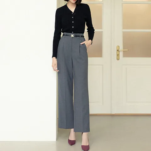 [최초가 79,000원]샤를 벨티드 와이드 팬츠