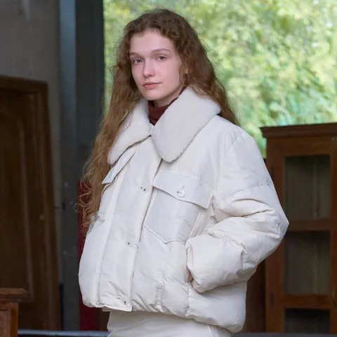 OTHEMENT Detachable Fur Collar Short Down VC2499DW902M_2color