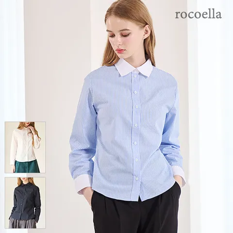 [최초가 49,800원] 셀리스 시그니쳐 로고 자수 코튼셔츠 3종택1