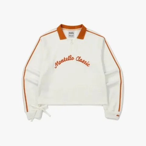 긴팔티 KQJ D4122TTL32IVS PK 크롭 롱슬리브 탑 IVORY