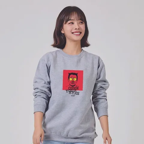 [하프클럽]  키밍 자전거 Open your eyes 맨투맨 후드티