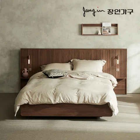 (무료배송)  로시 템바보드 LED 호텔식침대 프레임 SS/Q