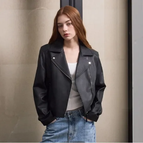 [최초가329,000]클래식 램스킨 라이더 자켓_KSJK240816