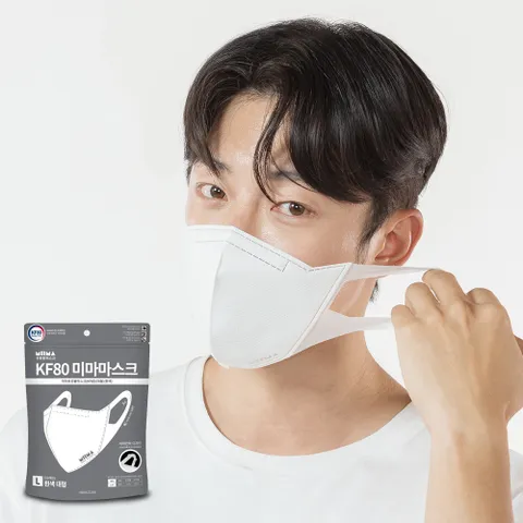 미마 보건용마스크 대형 KF80 흰색 30개입