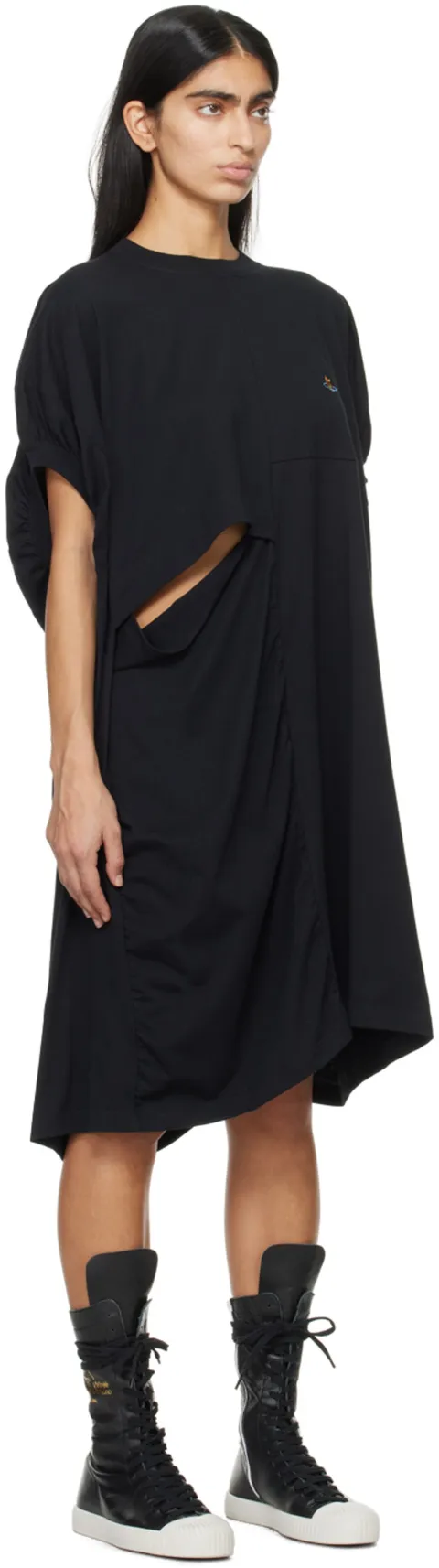 비비안 웨스트우드 블랙 돌리 미디 드레스 3G01001O-J004A-