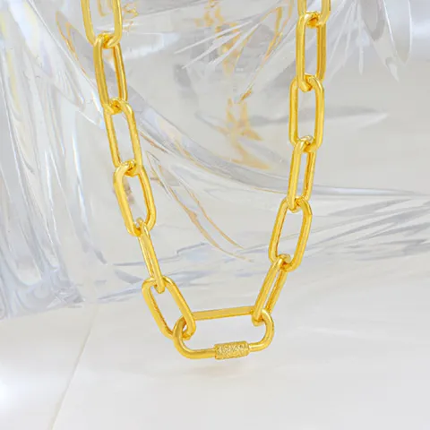 순금 24K 클립 볼륨 체인 목걸이 37.5g