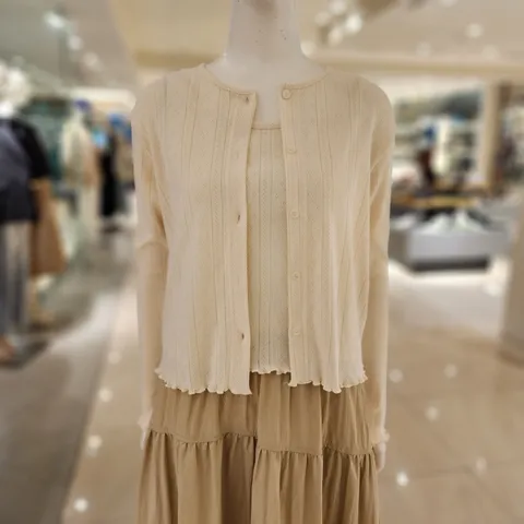 SET 포인텔 프릴 가디건 나시 탑 PS2KG369 463691