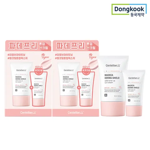 마데카 더마 쉴드 세이프 톤업 선크림 40ml+20ml 듀오세트 2개 선케어 선크림 톤업  자외선