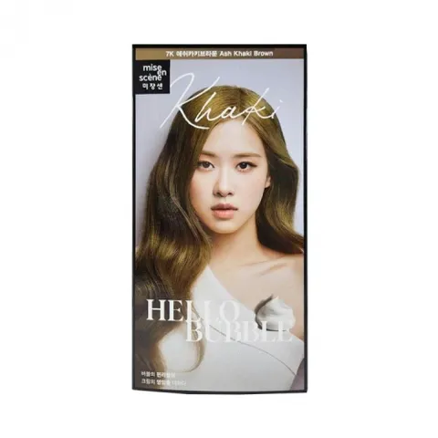 헬로버블 컬러 헤어염색제 거품염색 애쉬카키 애쉬염색 애쉬브라운 염색모발 거품염색약