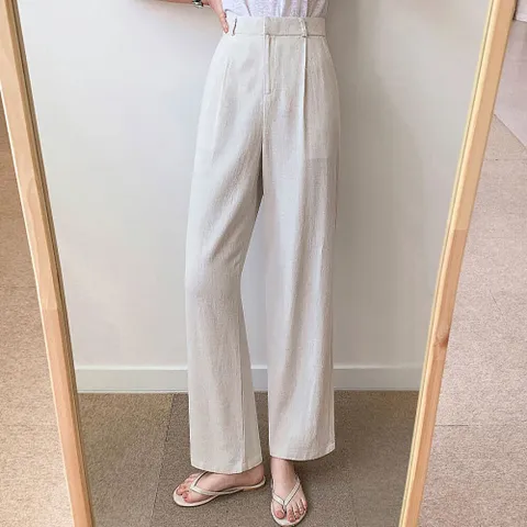 [브리치] 박남매 / 이플 린넨30% 와이드 썸머 슬랙스 P0009800