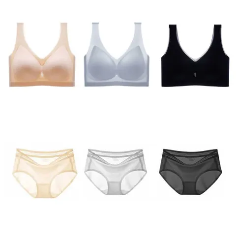 캐시 노와이어 노후크 심리스브라 + 팬티 세트 브래지어 속옷 여성 Ｍ－ＸＬ