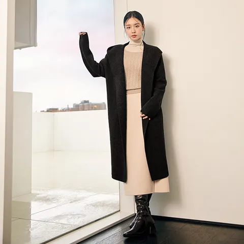 [최초가 399,000]셀렙샵 에디션 24FW 로얄 캐시미어100 후드코트