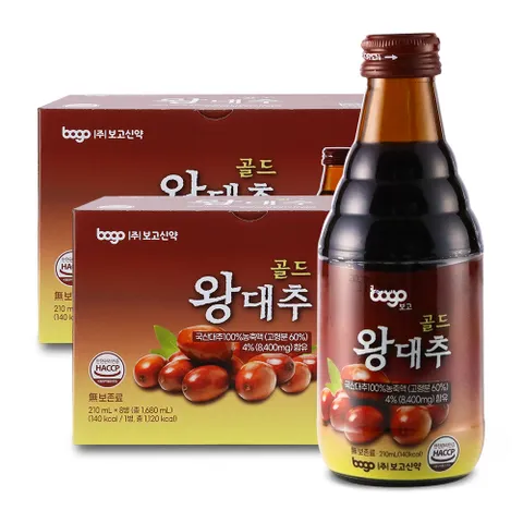 [본사공식몰]  왕대추골드 210ml x8병 2박스