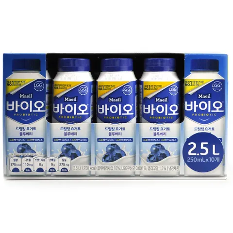 코스트코 매일 바이오 드링킹 요거트 블루베리 2.5L(250ml x 10개) LGG유산균