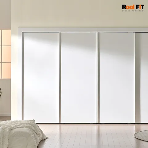 화이트매트 슬라이딩 붙박이장_270cm (9자)