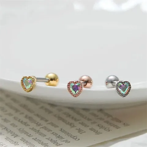 [오노마] ONM 패션 피어싱 오로라하트 3종 택1 한쪽판매 (9594097)