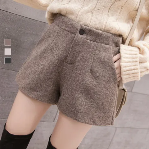 키밍 겨울 가을 여성 데일러 모직 반바지 겨울숏팬츠 데일러 모직 반바지 모직반바지