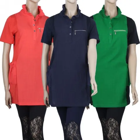 여성 롱셔츠 슬림핏 린넨 카라 배색티셔츠 여성셔츠 중년셔츠 포켓셔츠 카라티셔츠