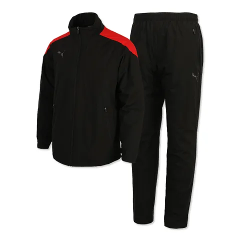 겨울 방한 방풍 패딩 츄리닝 운동복 트레이닝복 세트 블랙