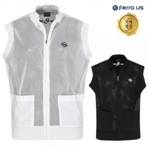 [하프클럽/모노무드] 아이스 조끼 사이드 여름 레터링 여성 국산 골프