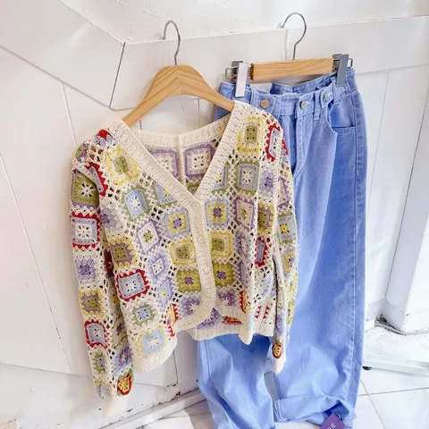 [브리치] 보블리에 / 컬러풀 에스닉 뜨개 가디건