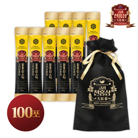 고려천홍삼 꿀홍삼스틱 100포+부직포+쇼핑백