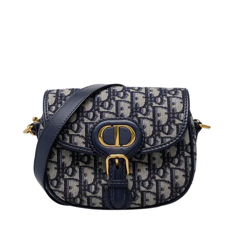 [중고명품] 크리스찬  네이비 오블리크 바비 스몰 크로스백