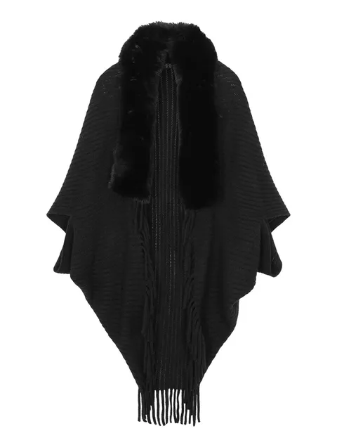 페이크 퍼 태슬 가오리핏 볼레로가디건 (TW4VT008L0)