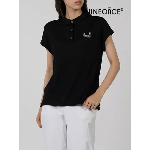 [하프클럽/나인온스]썸머 카라 스마일캡소매니트