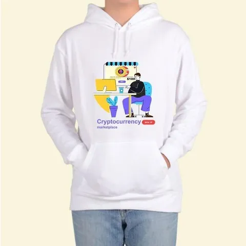 [하프클럽] 후드티 가상화폐 비트코인 디지털프린팅 A