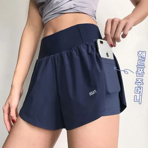 여성 헬스반바지 - 폰주머니있음 운동반바지 운동복 스포츠반바지 운동반바지 땀복