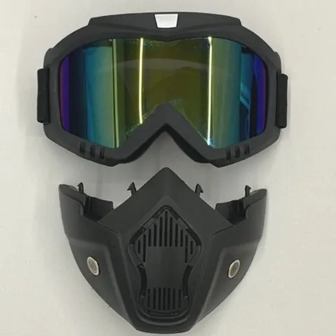 바이크 고글마스크 자전거 방풍고글 분리형 미러골드 바이크고글 방풍고글 라이딩고글 스키고글