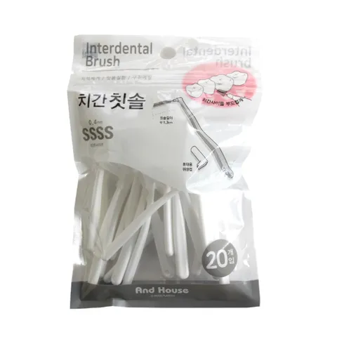 덴탈 프리미엄 치간칫솔 L형 20P SSSS 0.4mm