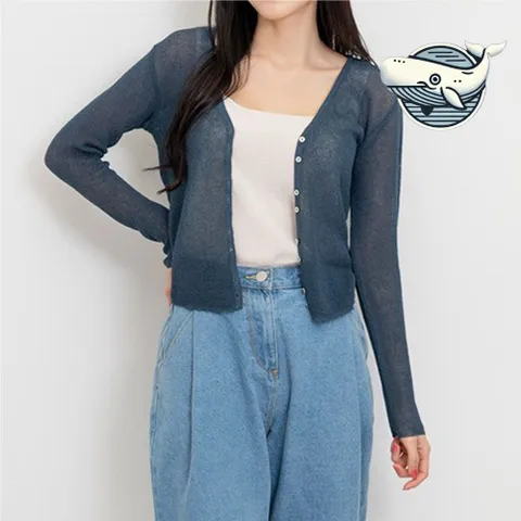 여름 얇은 린넨 브이넥 가디건 간절기 가벼운