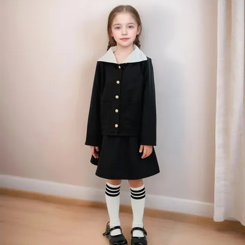 (구매) 여자 아기 옛날교복 상의_치마 아기교복.