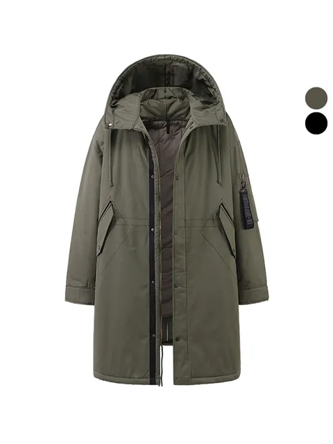 겨울용 빅오버핏 개파카 롱 야상패딩 점퍼 PWJP8636