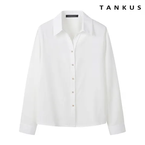 정상가:59,000 | 트임 카라넥 버튼업 데일리 긴팔 셔츠 (TV1BL009L0)