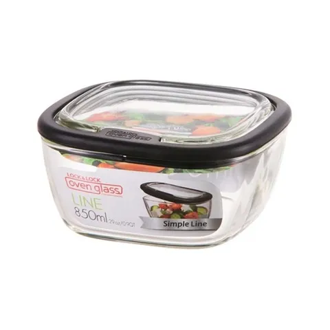락앤락 오븐글라스라인 유리용기 정사각 850ml LLG952 글라스 정사각 유리용기