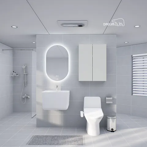 [25년형] 스마트클린바스 토프 살균LED거울형 거실 욕실리모델링(휴젠뜨+살균비데)