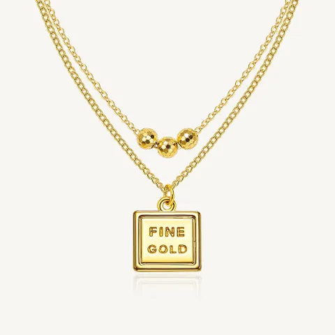 채움 파인골드 볼 체인 목걸이 24K 순금 7.5g