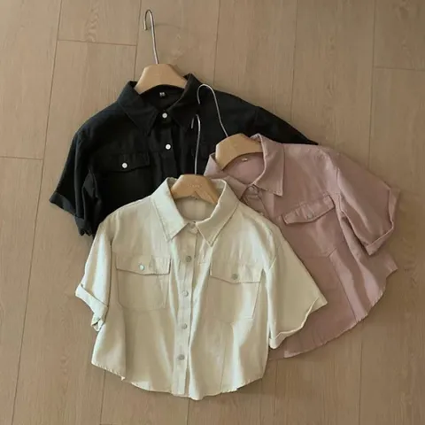 [브리치]  / 루즈핏 캐주얼 올매치 스몰 크롭 셔츠 자켓 2605155